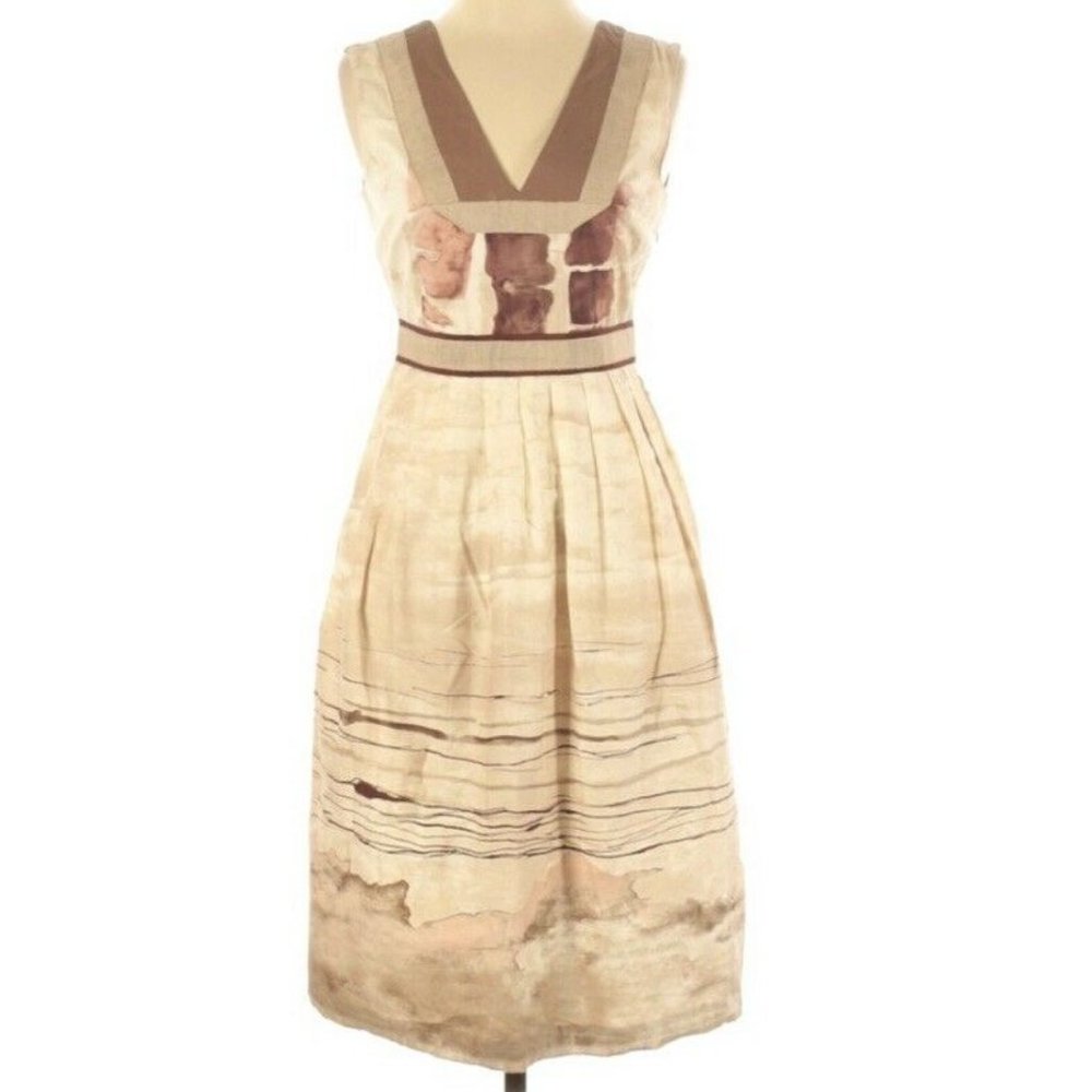 Philosophy di Alberta Ferretti Brown Dress 4 Small Sleeveless RARE GORGEOUS